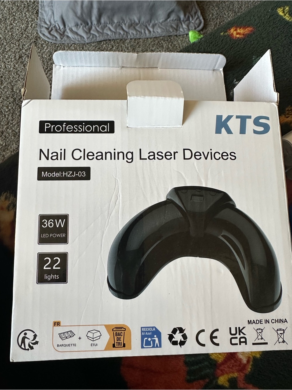 KTS Professional Nail Cleaning Laser Device - Black